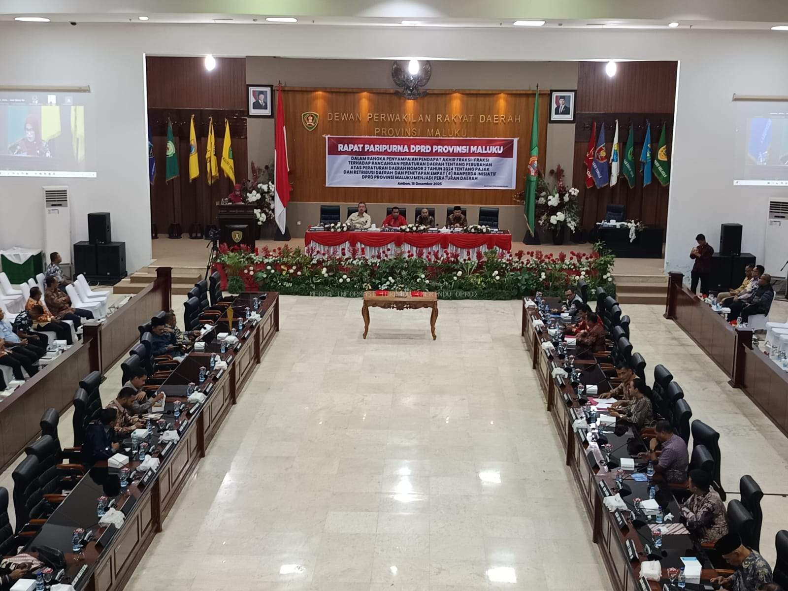 DPRD Maluku Gelar Rapat Paripurna Tetapkan 4 Ranperda Inisiatif Jadi Perda