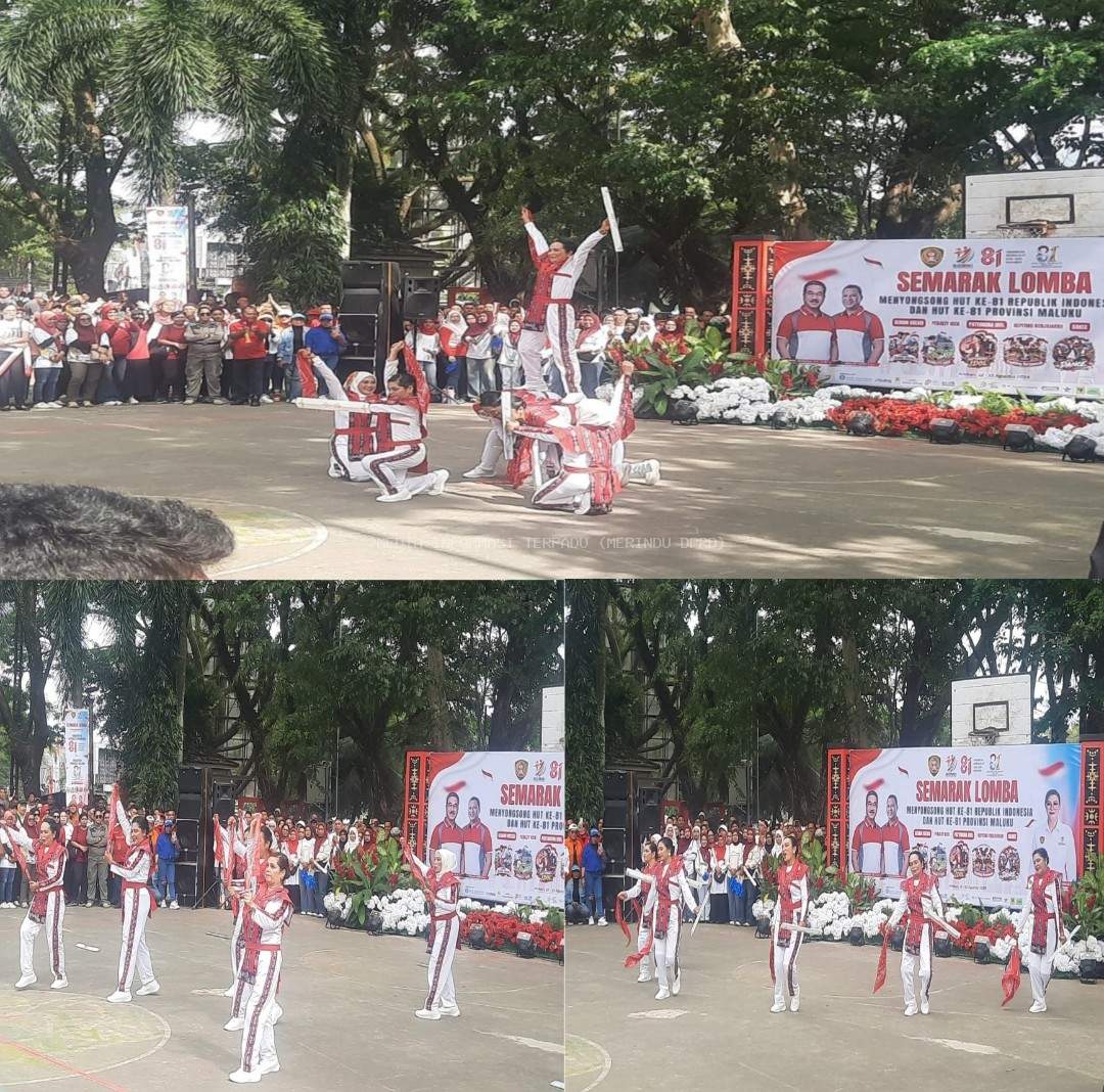 Tim Sekretariat DPRD Maluku Tampil Atraktif di Lomba Tari Kreasi