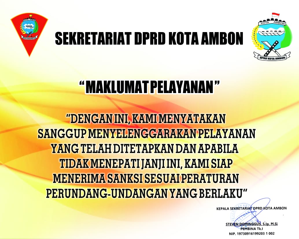 Infografis - Sekretariat DPRD Kota Ambon